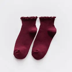 Женские Дышащие носки эластичная Женская однотонная блузка Короткие хлопковые теплые носки
