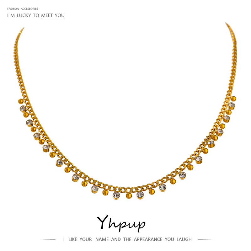 Exquisite Shiny Cubic Zirconia Chain Necklace