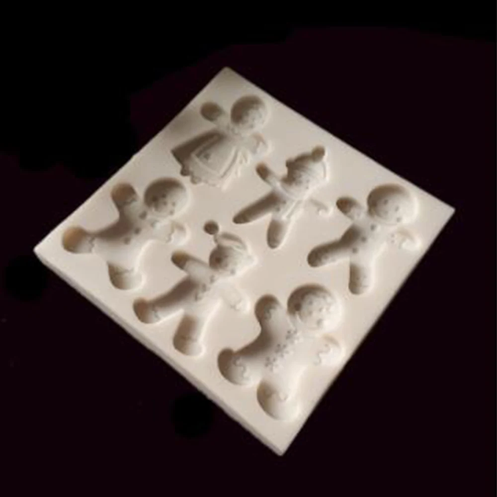 Aouke Пряничный человек Рождественская серия силиконовая форма для тортов, фондана шоколадная форма для конфет кухонная глина пресс-формы для приготовления пищи