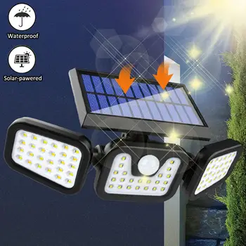 

Solar Lamp PIR Motion Sensor 3 Modes Outdoor Solar Garden Light Three-Sided Waterproof Energy Saving Wall Yard Lamps Support CSV