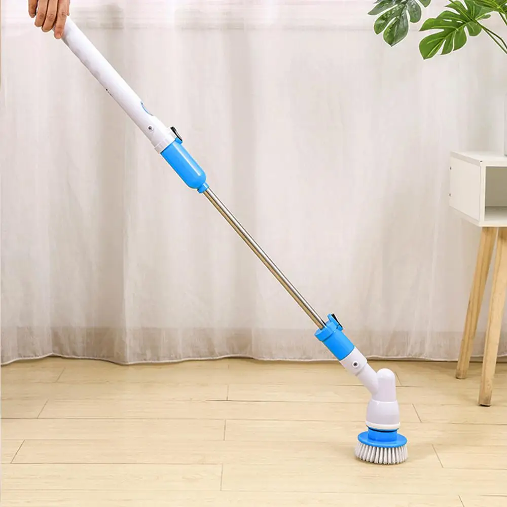  Electric Turbo Scrub Cleaning Brush Wireless Charging Adjustable Long Handle Cleaner Scrubber Bathr