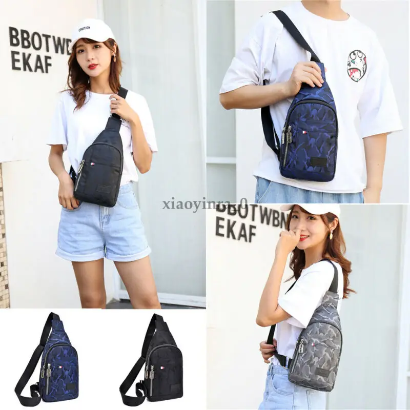 

Men Women Unisex Outdoor Canvas Chest Bag Cross Body Satchel Travel Sport Shoulder Bag