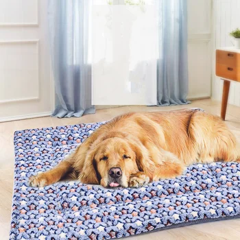 

Dog Bed Soft Flannel Fleece Star Print Warm Pet Blanket Sleeping Bed Cover Mat for Small Medium Dog Cat Supplies