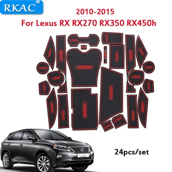 

car Anti-Slip Gate Slot Mat For Lexus RX RX270 RX350 RX450h 2010-2015 270 350 450h Accessories Non-slip rubber mats stickers