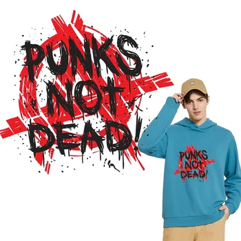 

rock style punk patch iron on transfers for clothes iron-on transfer thermo stickers patches on clothes boy hoodie jacket diy