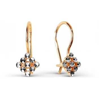 

Karatov red gold earrings
