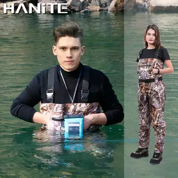 

HANITE Stocking Foot Chest Wader for Rafting and Marsh Muddy Wading, Hunting Wader for Camping, Breathable Fly Fishing Wader