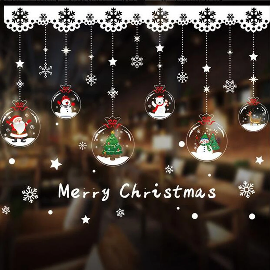 Christmas Xmas Santa Removable Window Stickers Art Decals Wall Home Shop Decors Christmas Xmas Santa Removable Window Stickers Art Decals Wall Home Shop Decors