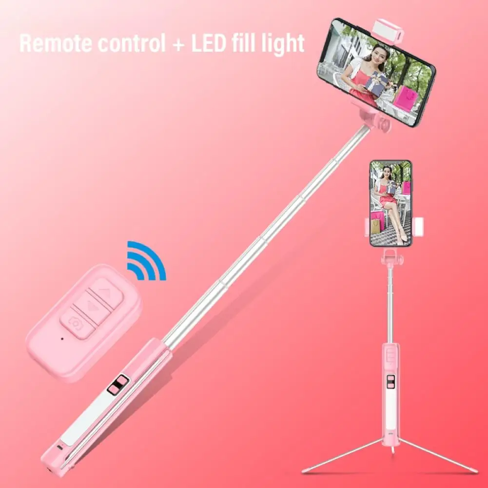 

A18 Extendable Handheld Fill-in Light Bluetooth Self-portrait Holder Remote Control Phone Professional Selfie Stick Tripod