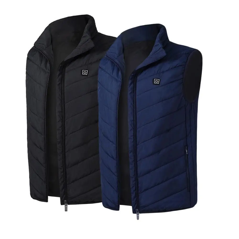 Hot sale Men Women Electric Heated Vest Heating Waistcoat USB Thermal Warm Cloth FeatherWinter Jacket hunting Fishing Dropship