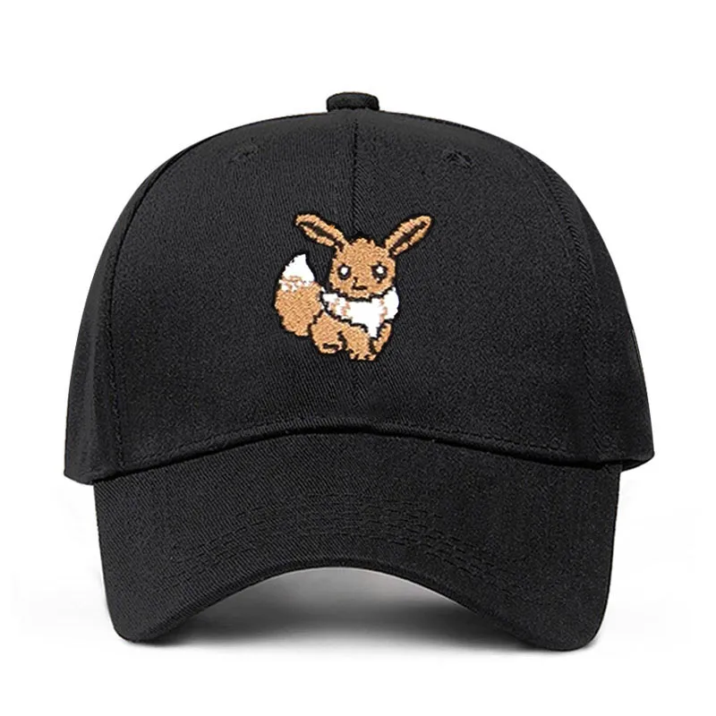 Вышивка Pixelated Pokemon Go Eevee Ash игра анимация персонажи папа шляпа хлопок Бейсболка для мужчин и женщин шляпа