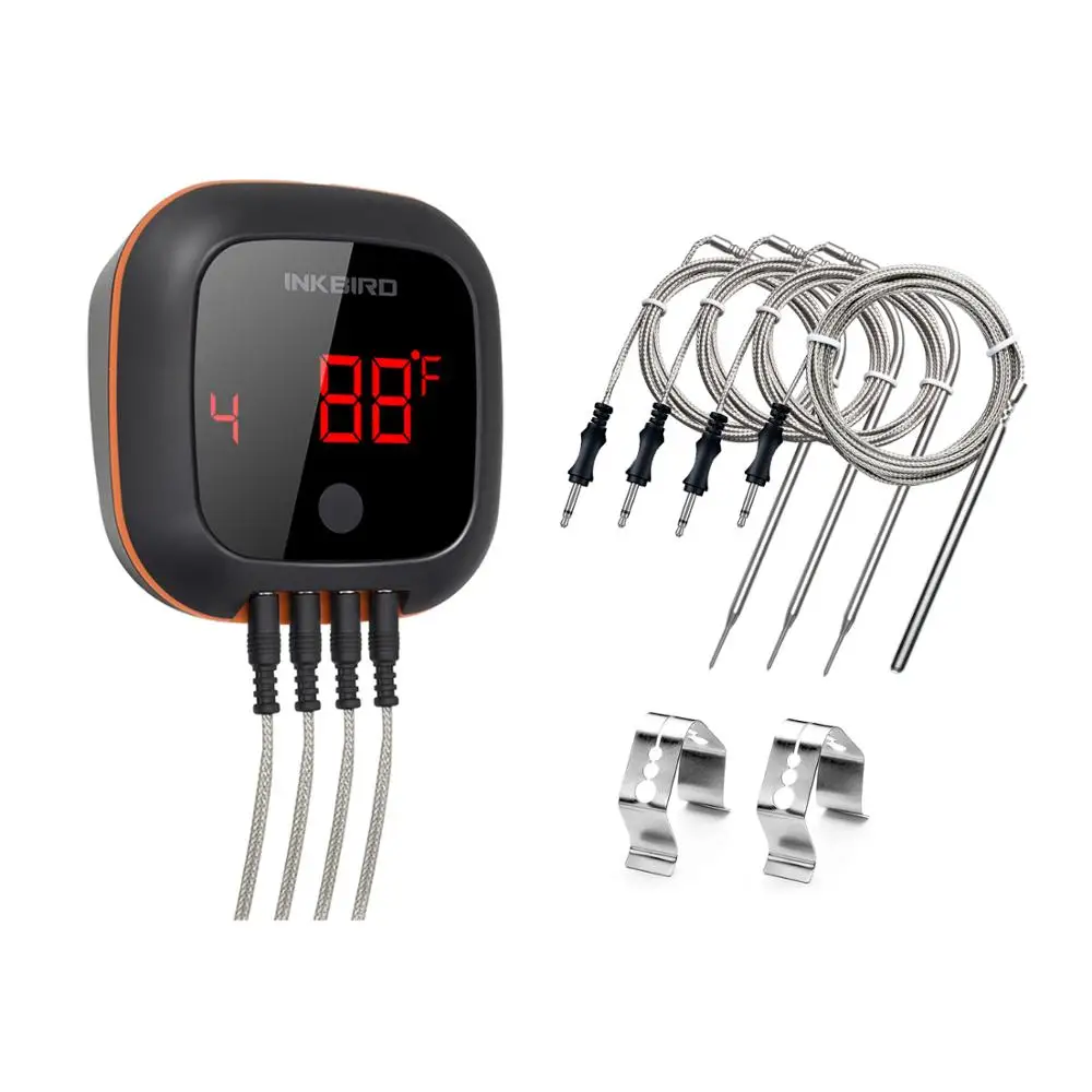 Cooking-Thermometer INKBIRD Bluetooth-Connected Digital BBQ IBT-4XS Smoking Household
