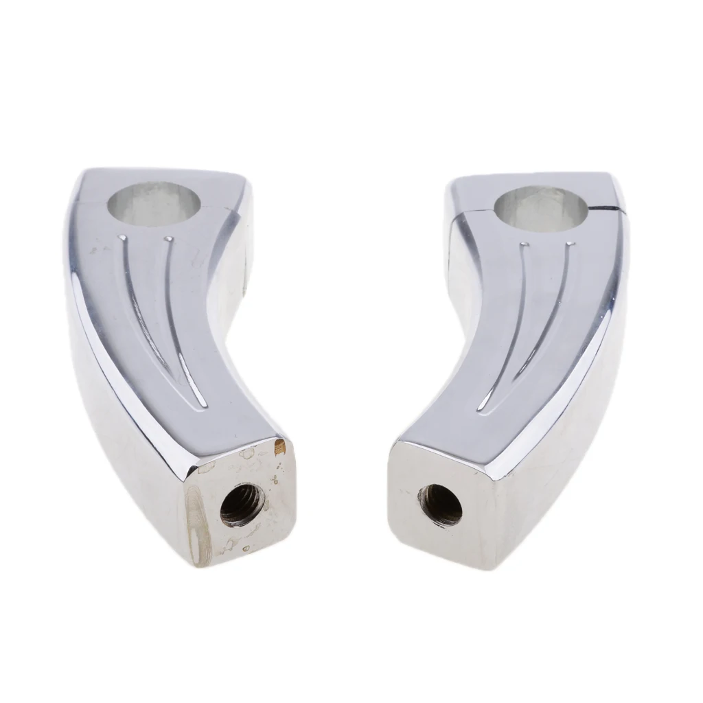 1 Pair 13cm Chrome Motorcycle Handlebar Pull Back Risers Universal 22mm 7/8