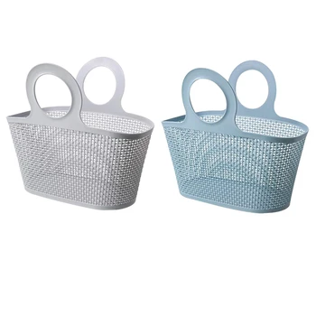 

Plastic Shower Caddy Dorm with Handle Bathroom Storage Basket for Bathroom, College Room