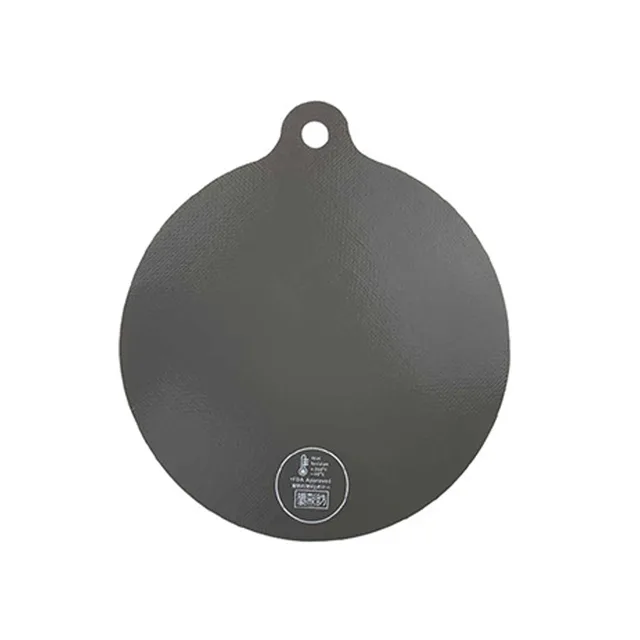 Black Pink Square Round Silicone Thermal Insulation Pad For Induction Cooker, Non-Slip Anti-Fouling Oil-Proof Protection Tools Black-22mm