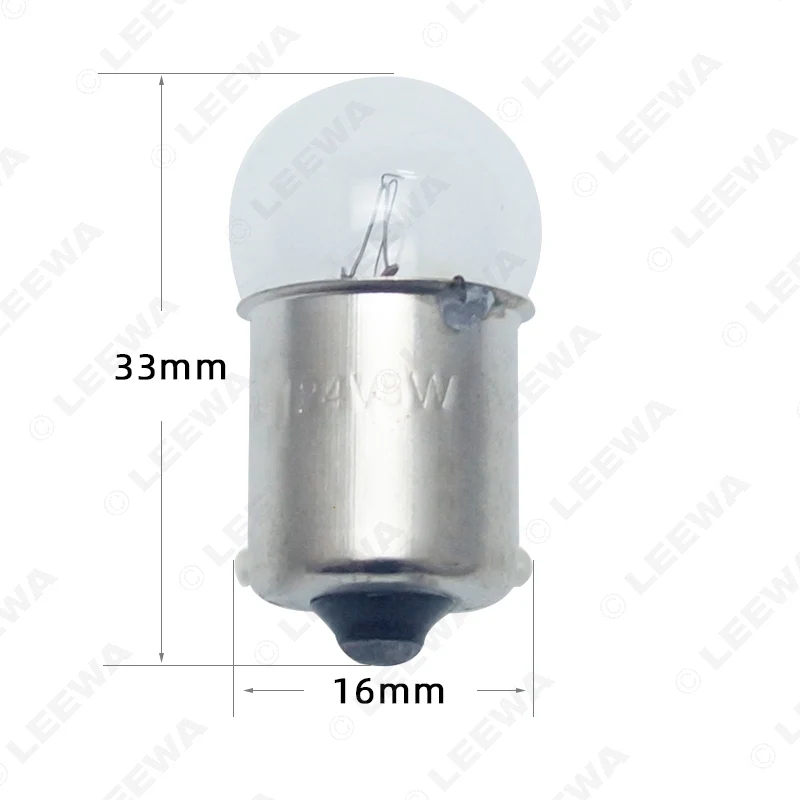 LEEWA 50 шт. G18 24V5W BA15S 1156 прозрачная стеклянная лампа поворотные габаритные огни авто грузовик индикатор галогенная лампа# CA6128