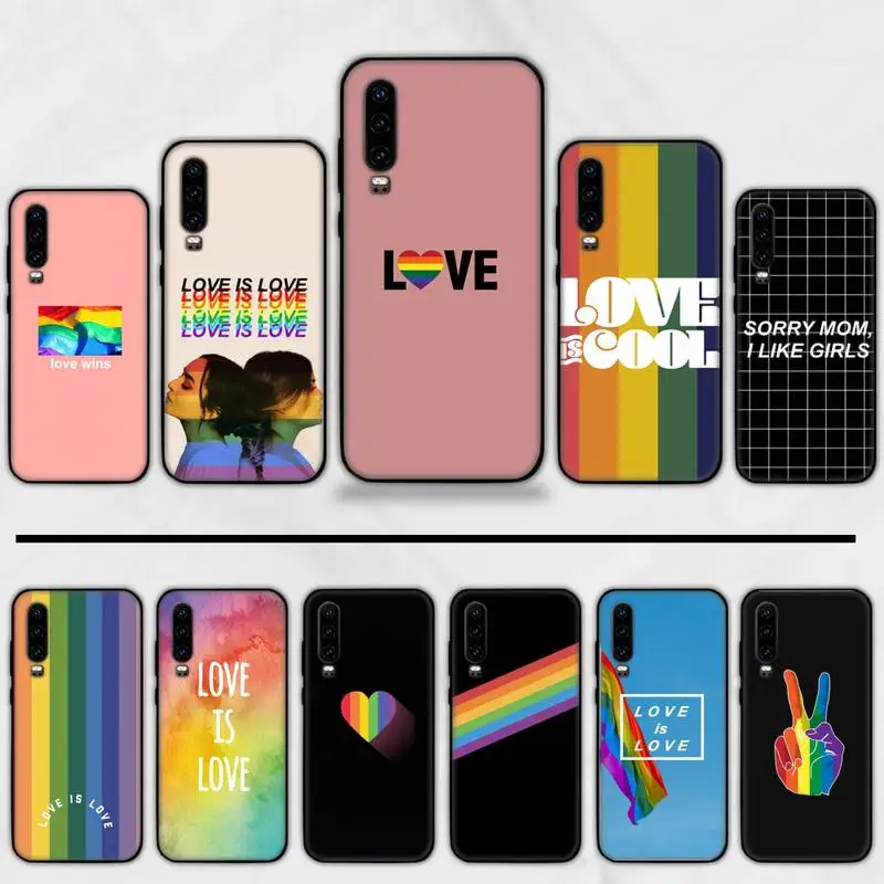 LGBT цветной Радужный фото мягкий чехол для телефона Huawei P9 P10 P20 P30 Lite 2016 2017 2019 plus pro P
