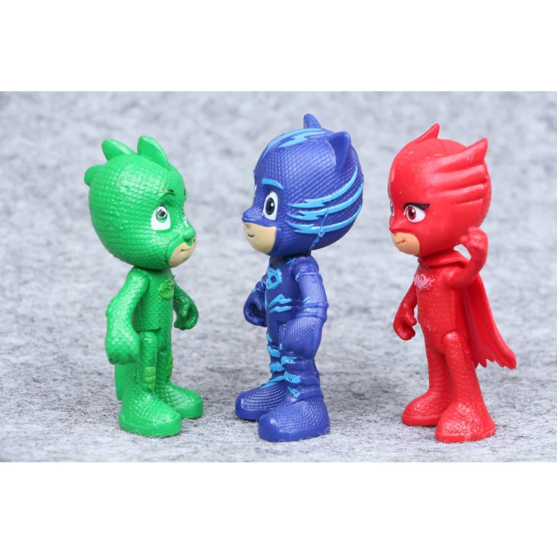 6 шт./компл. мультфильм с капюшоном с рисунками Pj Mask для игрушка с рисунком героев мультфильма «Герои в масках», кэтбой OwlGilrs маски Гекко Аниме Фигурки игрушки для Детский подарок S63
