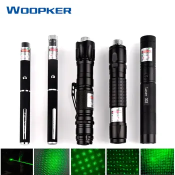 

Hunting 532nm 5mW Green Laser pointer Sight Series Powerful device Adjustable Focus Lazer lasers 303 009 018 pen without Battery