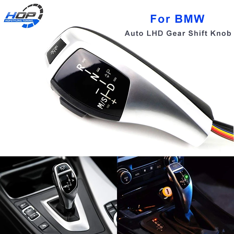 For Bmw X1 2009-2014 E84 Car Led Light Gear Shift Knob Shifter Lever  Automatic Accessories Black Carbon Fiber 2013 2012 2011 - Gears - AliExpress