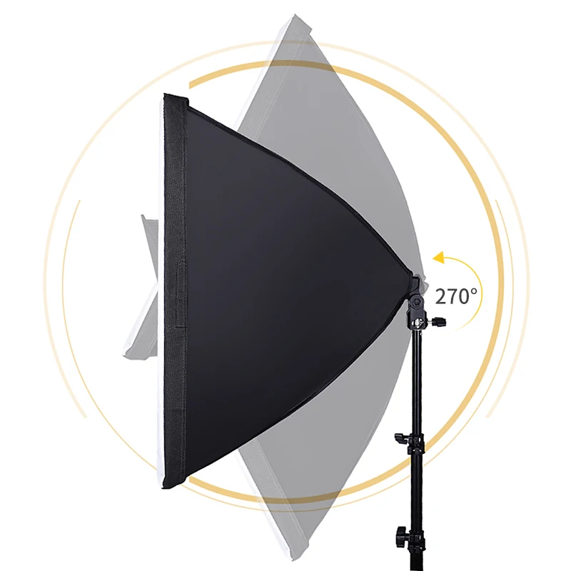  Photography Softbox Lightbox Kit 2 PCS E27 LED Photo Studio Camera Lighting Equipment 2 Softbox & L
