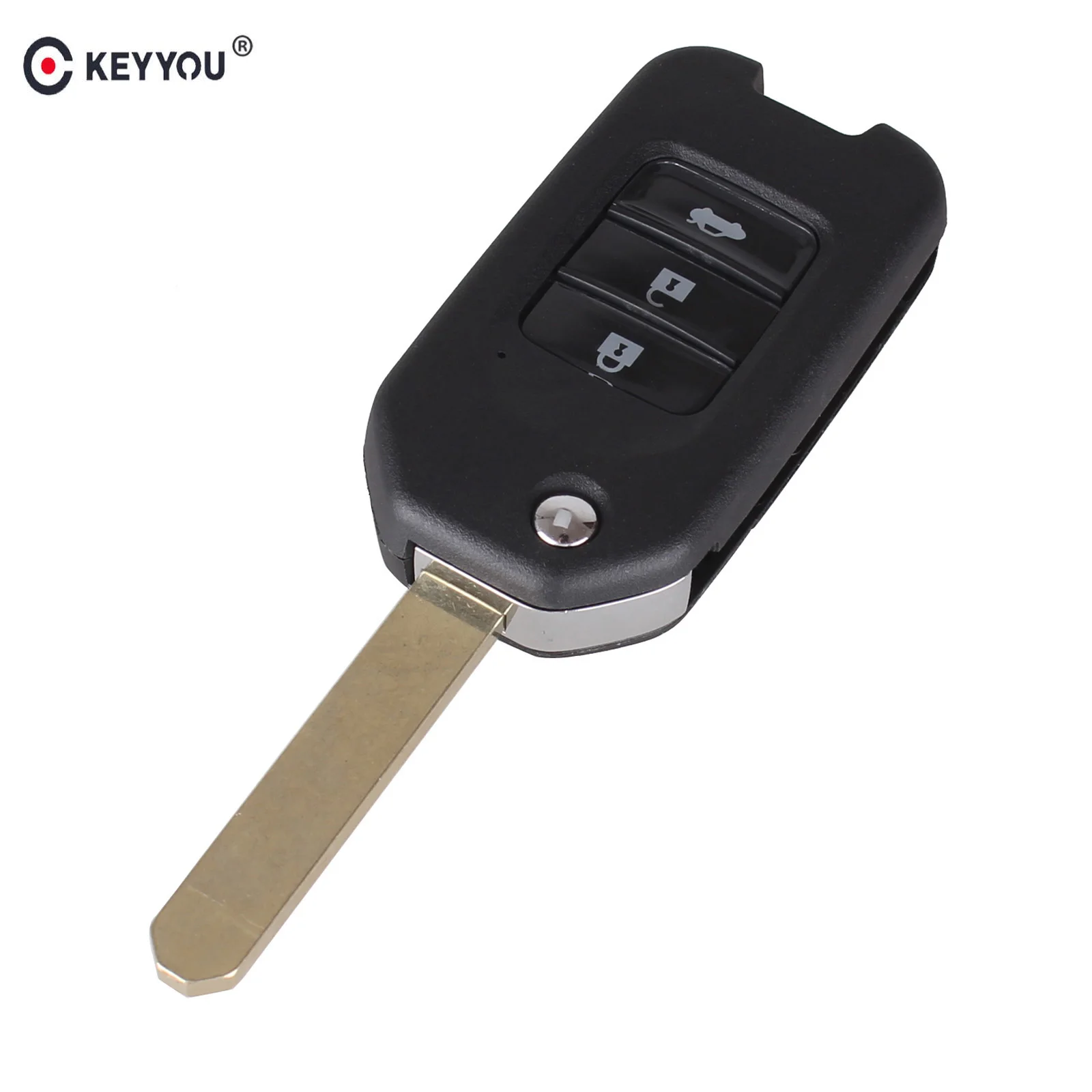 

KEYYOU 3 Buttons Modified Flip Folding Car Remote Key Case Shell FOR Honda Crider Jade Civic Accord City Odyssey Key Shell