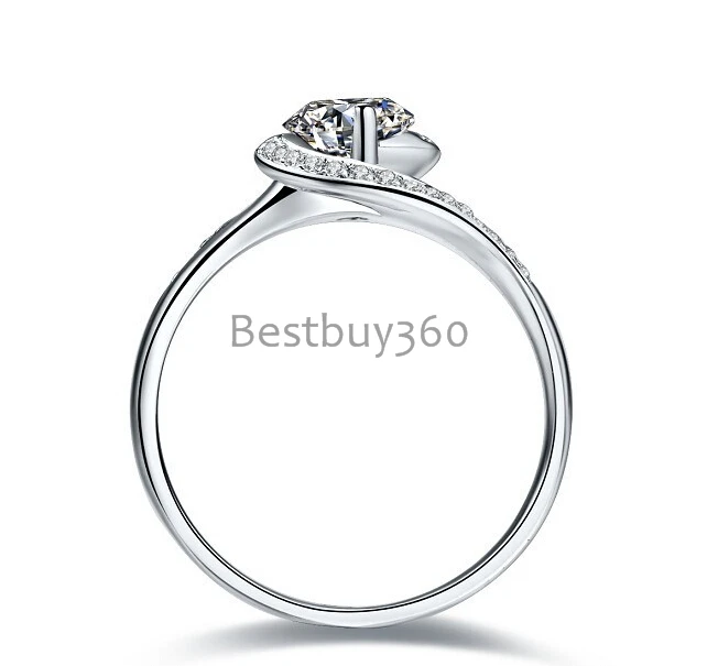 0.5ct 925 пробы Серебряное S925 кольцо синтетическое Sona NSCD Диамант S925 кольцо любовное письмо выгравированное S925 кольцо(YD