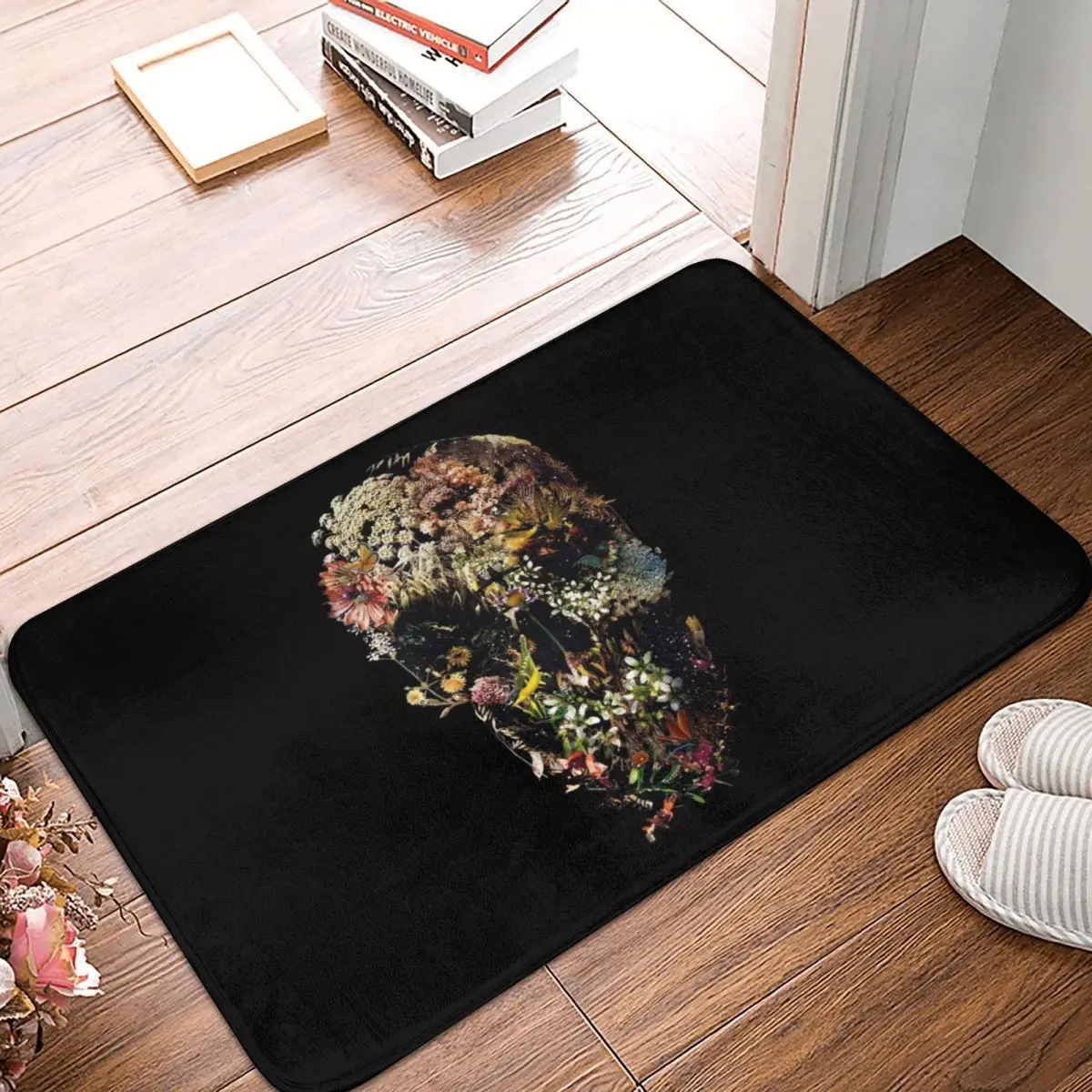 

Smyrna Skull Doormat Carpet Mat Rug Polyester PVC Anti-slip Floor Decor Bath Bathroom Kitchen Balcony 40*60