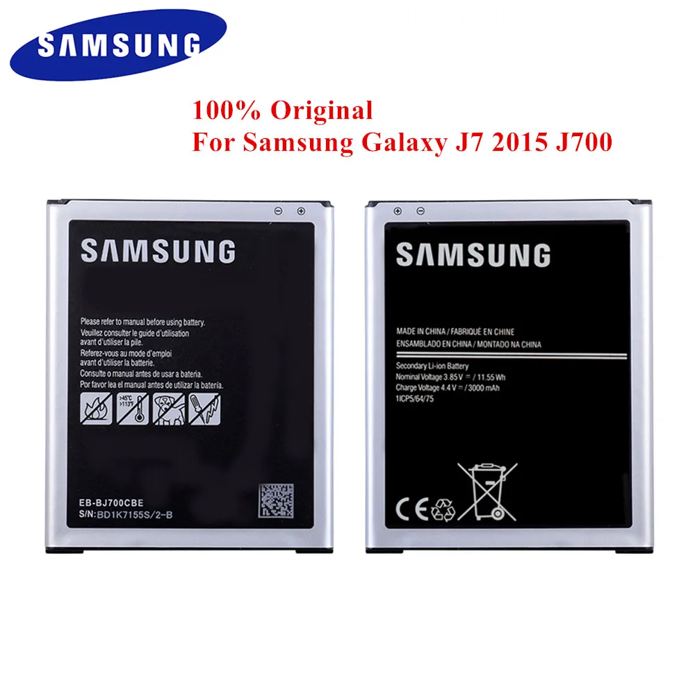 

100% Original Battery EB-BJ700CBE for Samsung Galaxy J7 2015 J700 SM-J700F J700M J700M/DS J700H J700T J700P J7009 J7000 J7008