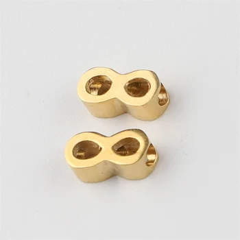 

ZG 8 word horizontal double hole small hole beads stainless steel glasses bracelet connector DIY accessories