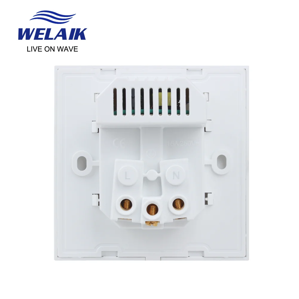 WELAIK Tempering-Glass-Panel EU Wall-Power Socket-and 2USB Power-Socket  UK-Standard B18E2USW images - 6