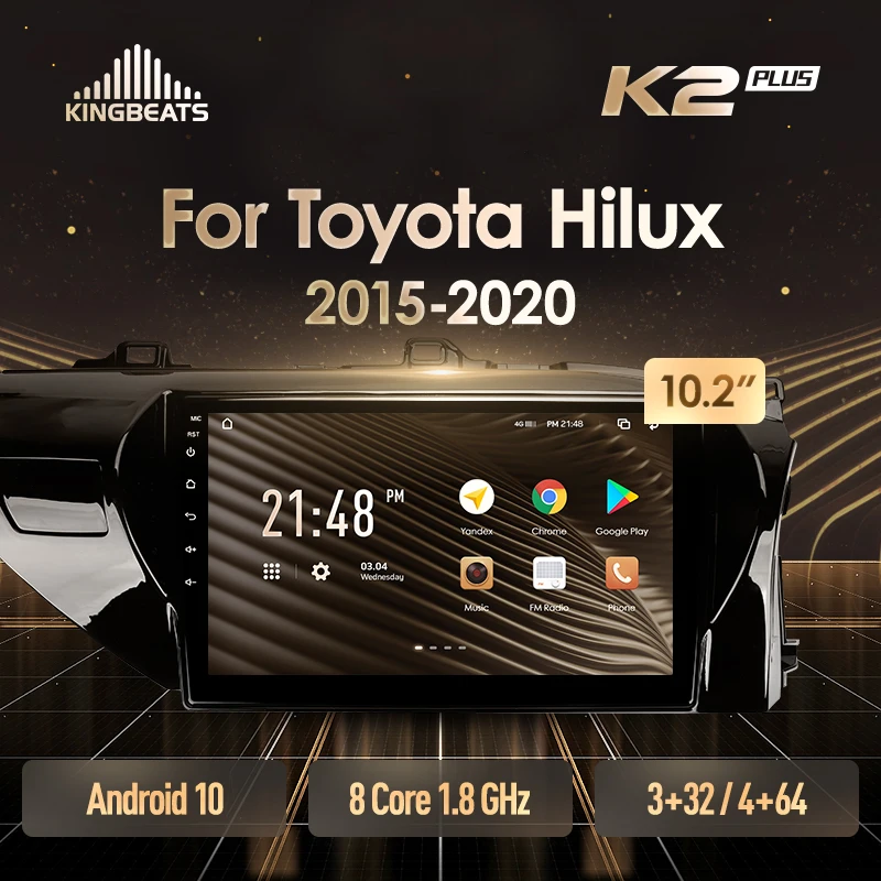 KingBeats штатное головное устройство For Toyota Hilux Pick Up AN120 2015 2020 Right hand driver GPS Android 10