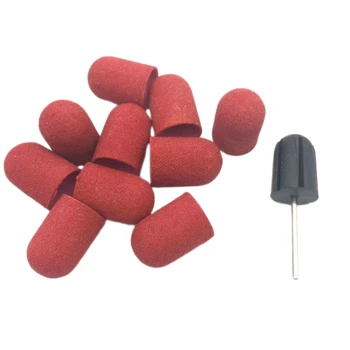 

10Pcs Electric Nail Drill Bit Sanding Bands Caps Sanding Bands Replacement Sleeves Set Nail Electric Power Drill Accessories 16x