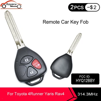 

KEYECU Remote Key Fob 3 Button 314.3Mhz G Chip for 2010 2011 2012 2013 2014 2015 Toyota 4Runner Yaris Rav4 FCC ID: HYQ12BBY