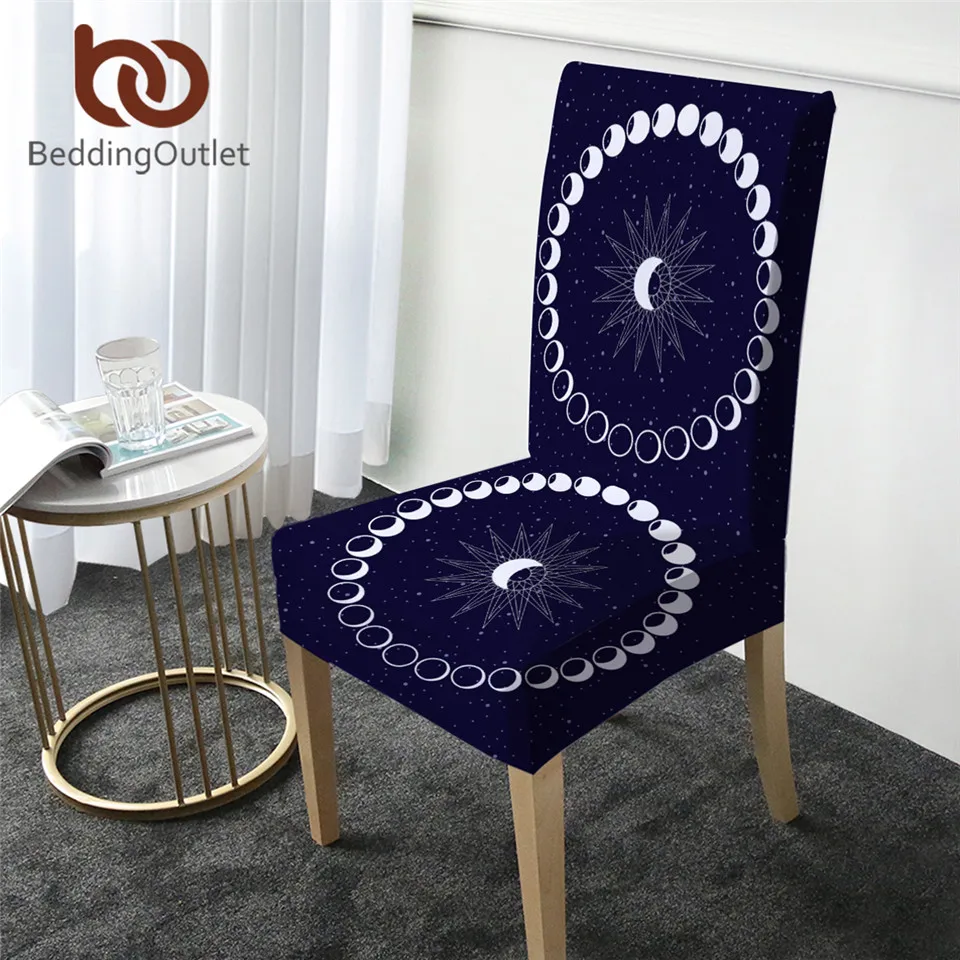 BeddingOutlet Eclipse чехол на стул из спандекса Луна звезда эластичный для обеденного