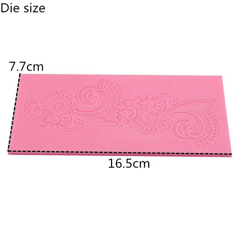 DIY Silicone Cake Lace Mat Silicone Lace Mold Fondant Cake Decorating Tools Border Decoration Lace Mold Stencil Baking