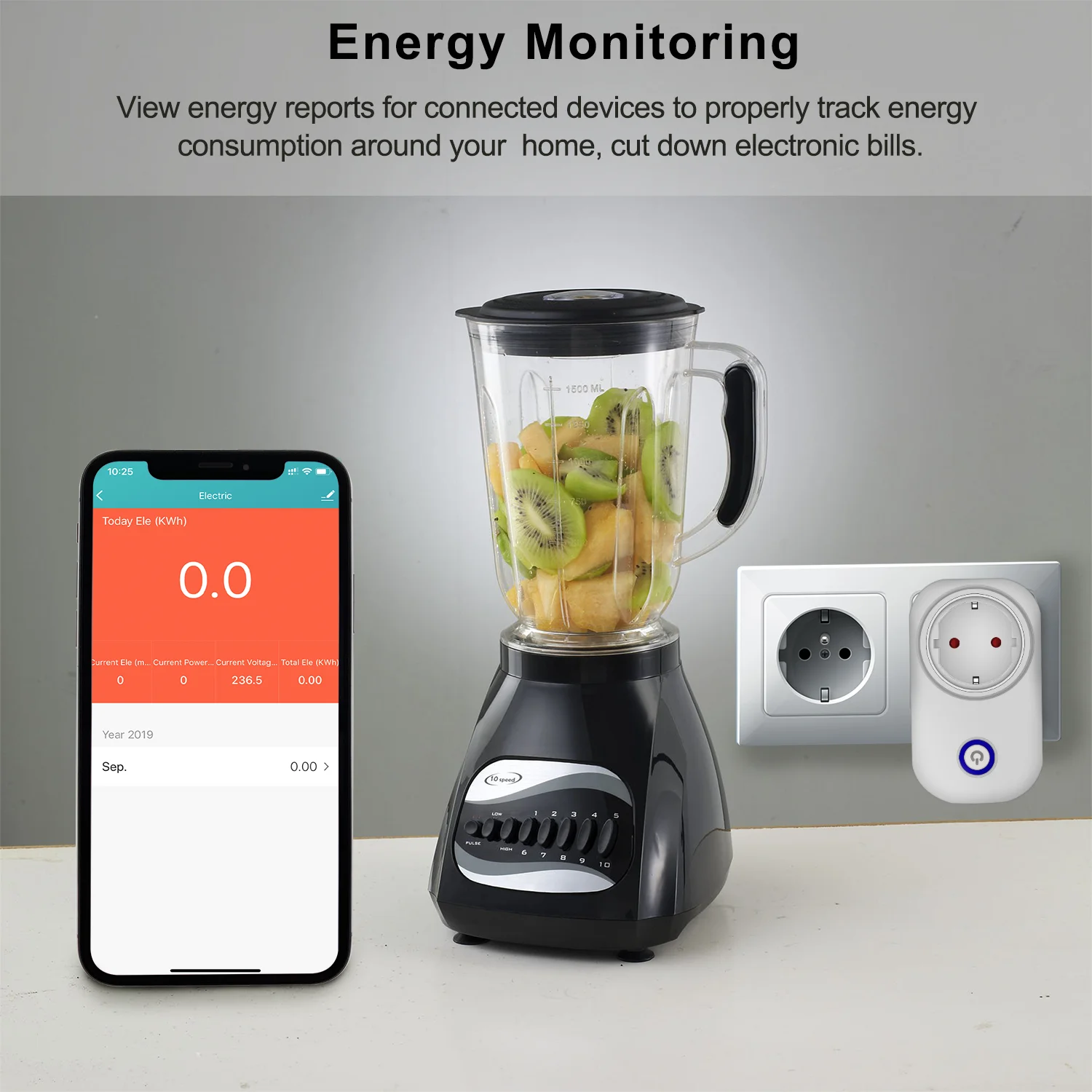 Умная Вилка питания EU-E 16А с монитором питания Wifi розетка Tuya Smart Life App беспроводной пульт дистанционного управления розетка работает с Alexa