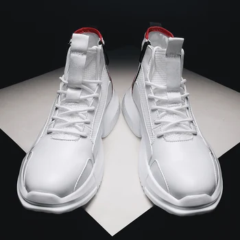 

2019 spring and autumn men's casual shoes high-top sneakers new men's casual sports shoes wear men's fashion sports shoes