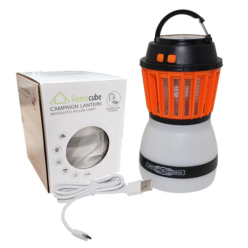 

Portable Mosquito Killer Lamp 2in1 USB Rechargeable Waterproof Outdoor Camping Light Solar Panel Charging Garden Pest Repeller