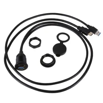 

2M USB3.0 HDMI Extension Flush Dash Panel Mount Cable for Car Boat
