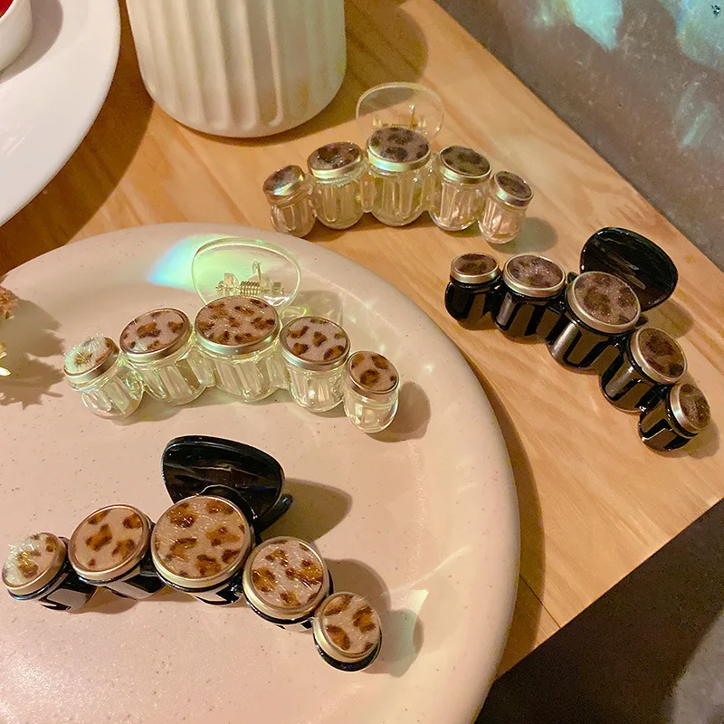 

2020 Fashion Natural Style Design Leopard Circle Hairpin Simple and Versatile Personality Hairpin Retro Light Luxury Clip Female