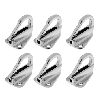 

6pcs Fending Hook With Spring Loaded Safety Catch To Take Rope Up To 9mm