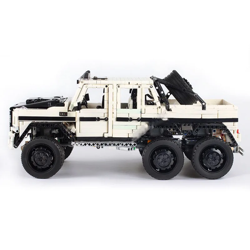 Teachnic набор RC MOC 2425 G63AMG 6X6 LAND CRUISER модель автомобиля кирпичи крутые черные супер гоночные машины LE-J901 строительные блоки игрушки