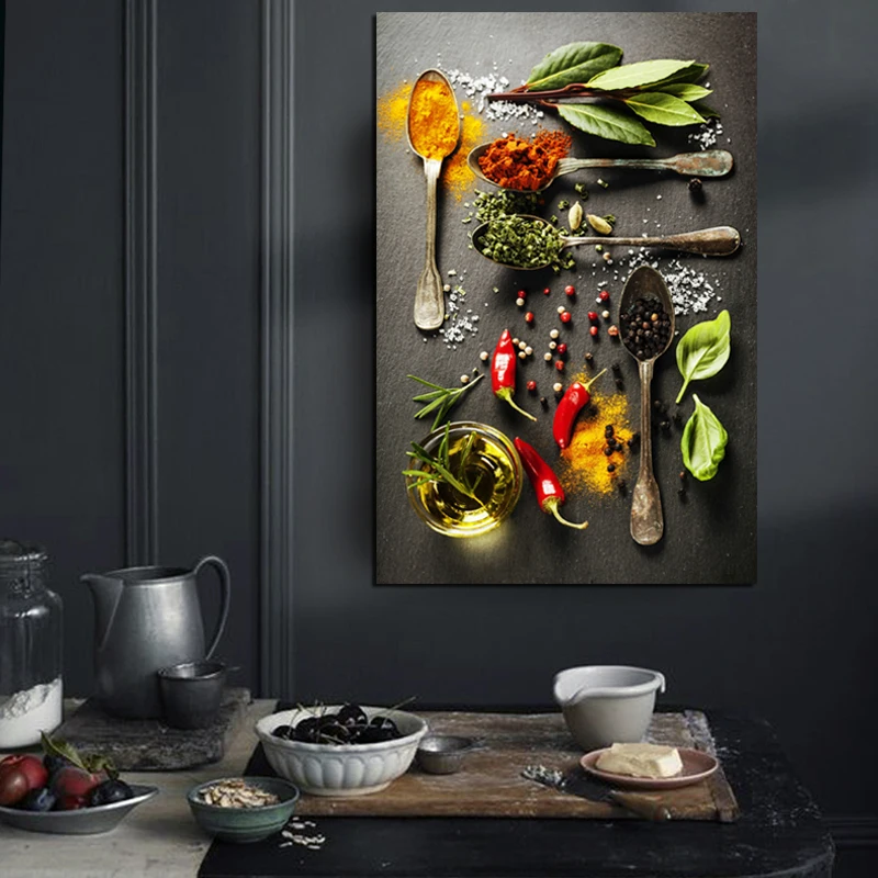 Kitchen-Food-Painting-Spices-Art-Oil-Painting-on-Canvas-Posters-and-Prints-Wall-Art-Pictures-for (1)