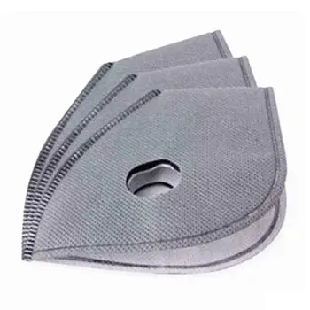 

5 Pcs Activated Carbon PM2.5 Filters 5 Layers Filtration Exhaust Gas Anti Allergy Dust Replacement Filter + 5 Pcs Black Breathin