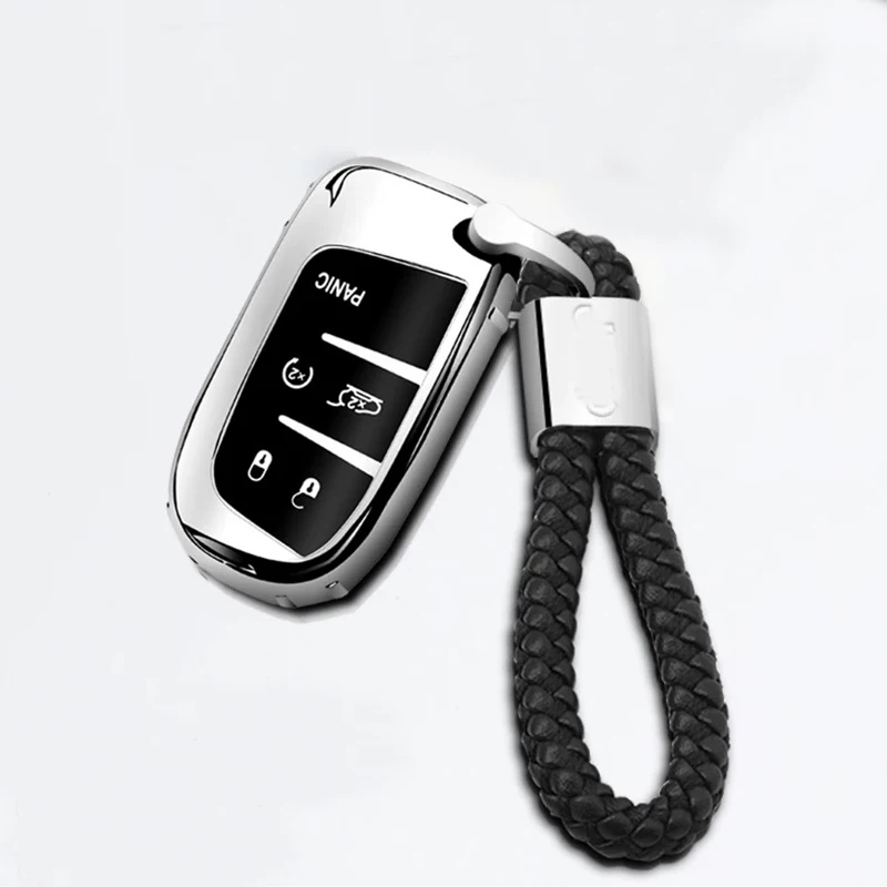 

New Soft TPU Car Key Case Cover with Keychain For Jeep Cherokee Renegade Grand Cherokee Commander Compass Car Accessories