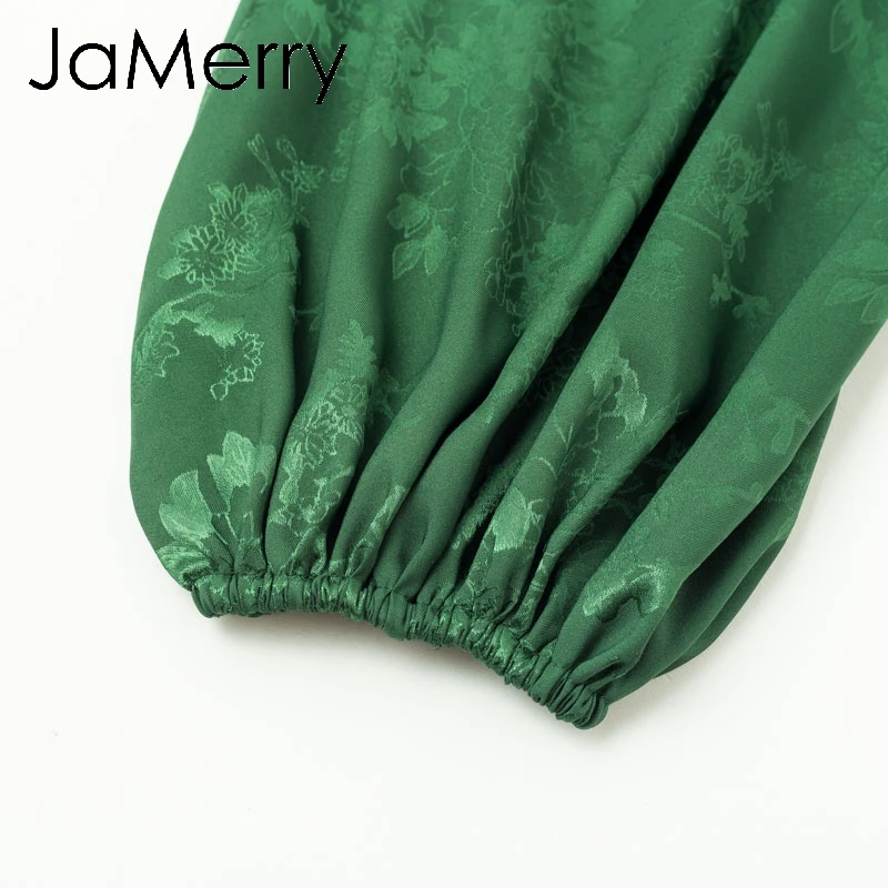 JaMerry, винтажное сексуальное короткое платье для вечеринки, фонарь, однобортное, а-силуэт, мини платье, зеленая лента, highstreet, элегантные платья