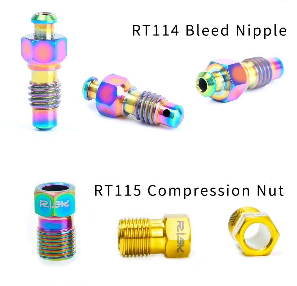 RISK титановый винт для велосипеда масляный дисковый тормозной зажим MTB дорожный велосипед болты суппорта для SHIMANO масляный диск все серии масляный трубчатый винт
