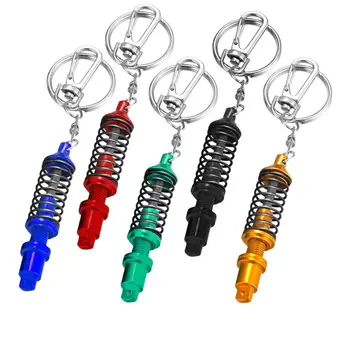 

брелки для ключей автомобиля Adjustable Coilover Spring Car Part Shock Absorber Key Ring Metal Key Chain Interior Accessories