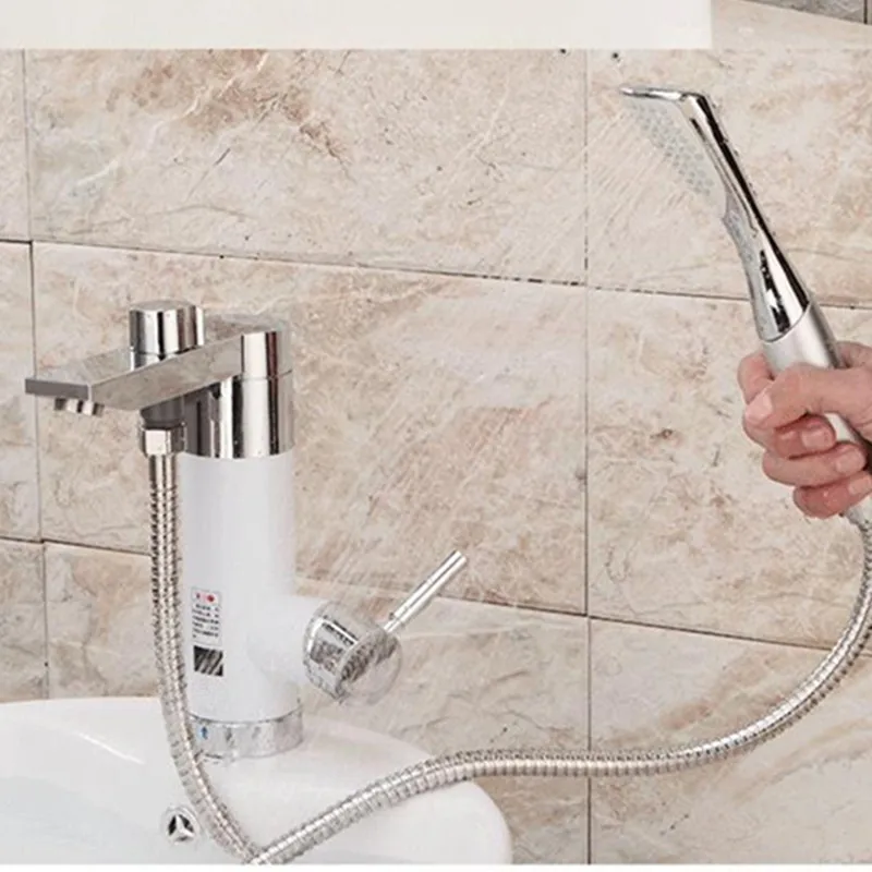 

bathroom accessories free shipping Electric Taps Water Heater Temperature Display Water heaters Kitchen Sink Instant Hot Faucets